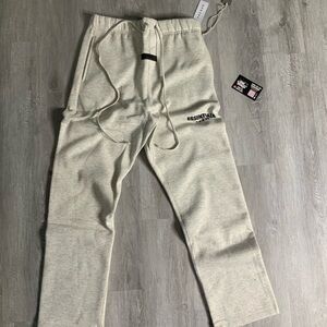 *NEW* Light Oatmeal Essentials Uncuffed Jogging Pants Sizes XS, Large, XL 100%